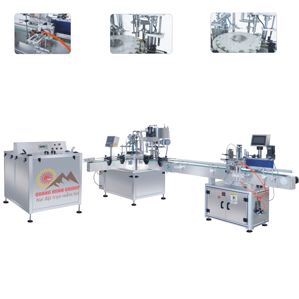 Dây chuyền chiết rót piston 8 vòi tự động QM-DCCR02