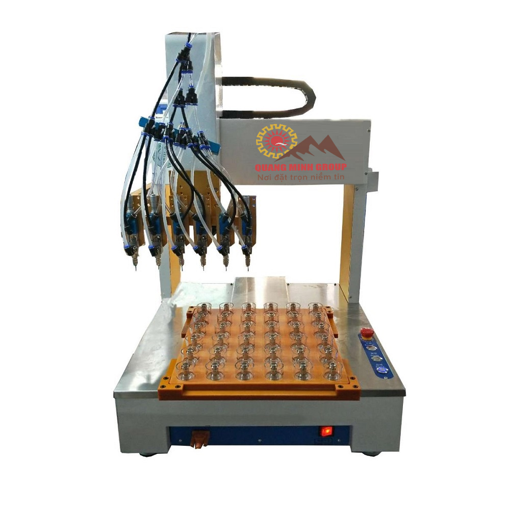 Hệ Thống Chiết Rót Chất Lỏng Đóng Chai Tự Động 3 trong 1